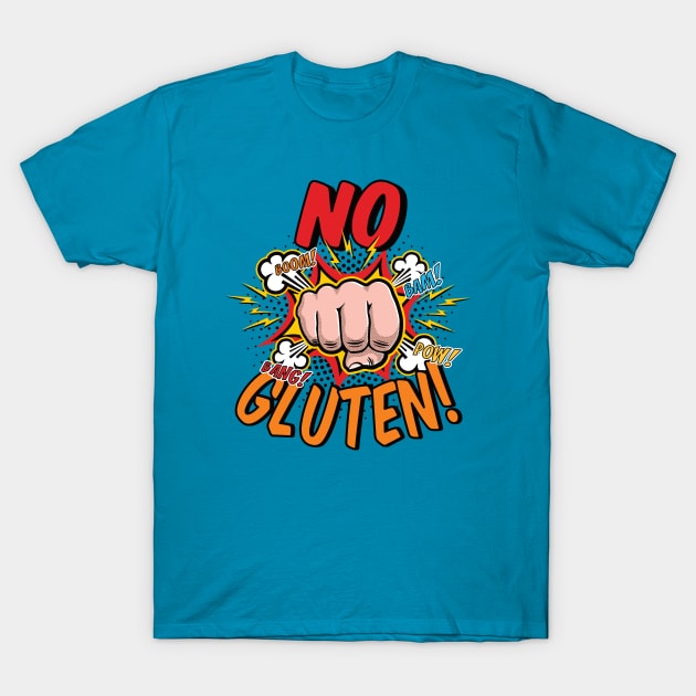 No Gluten Comic T-Shirt by dkdesigns27